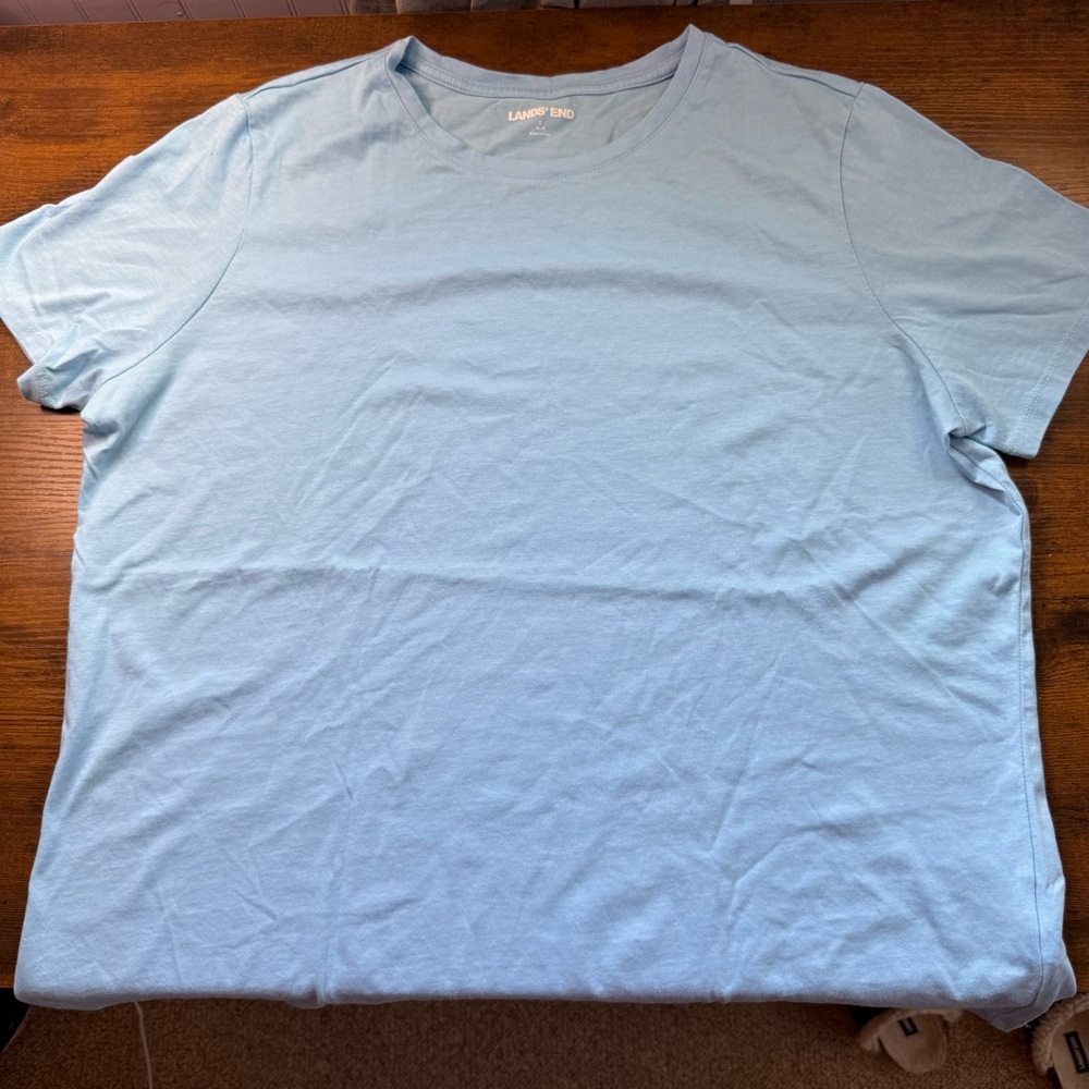 Lands' End Blue Floral Tees - 2 Shirts - Picture 9 of 9